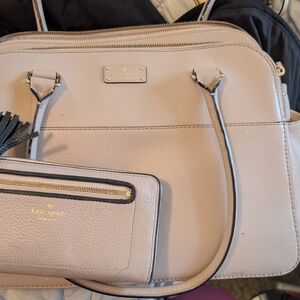 Kate Spade Light Mauve Handbag and Wallet Set